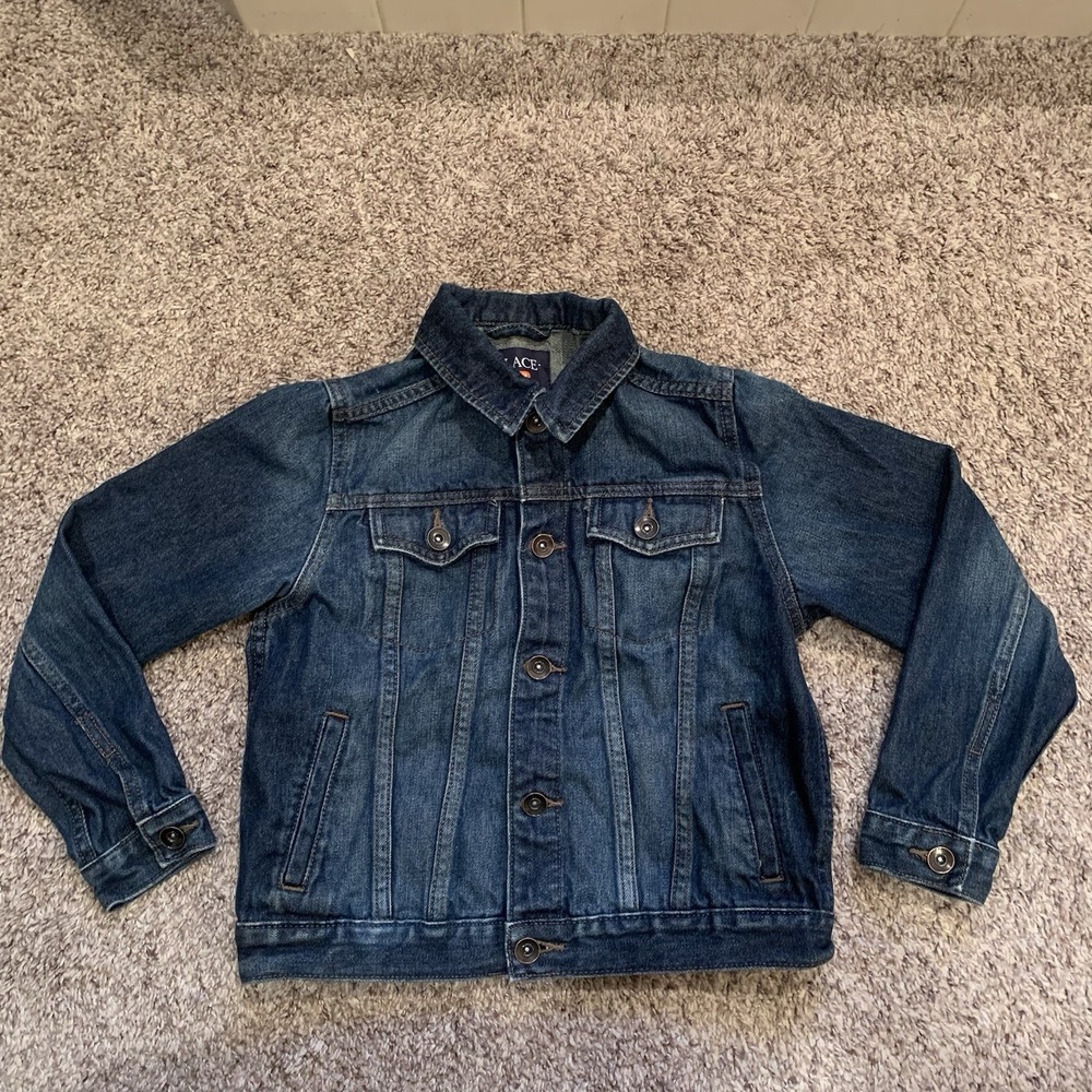 Children's Place‎ Jean Jacket Girls Medium 7/8 Denim Button Up